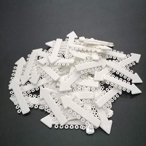 Sino Dental Group Orthodontic Braces Bracket Ligature Ties Colorful V Ties For Braces 1040pcs/Pack Short (White)