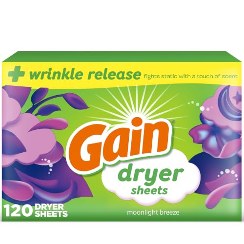 AC 13.40 4 x 120 Count Gain Dryer Sheets Plus Wrinkle Release, Moonlight Breeze Scent ( 3.35 each) at + 33% Off Code GAINSTOCKUP - image 1