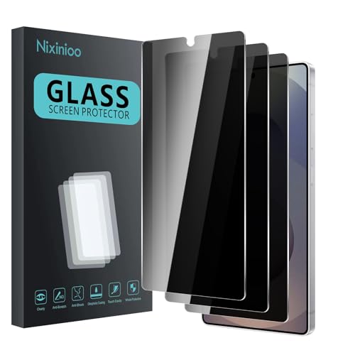 Film de protection anti-espion pour Samsung Galaxy S25 Ultra en verre trempé 9H noir x3