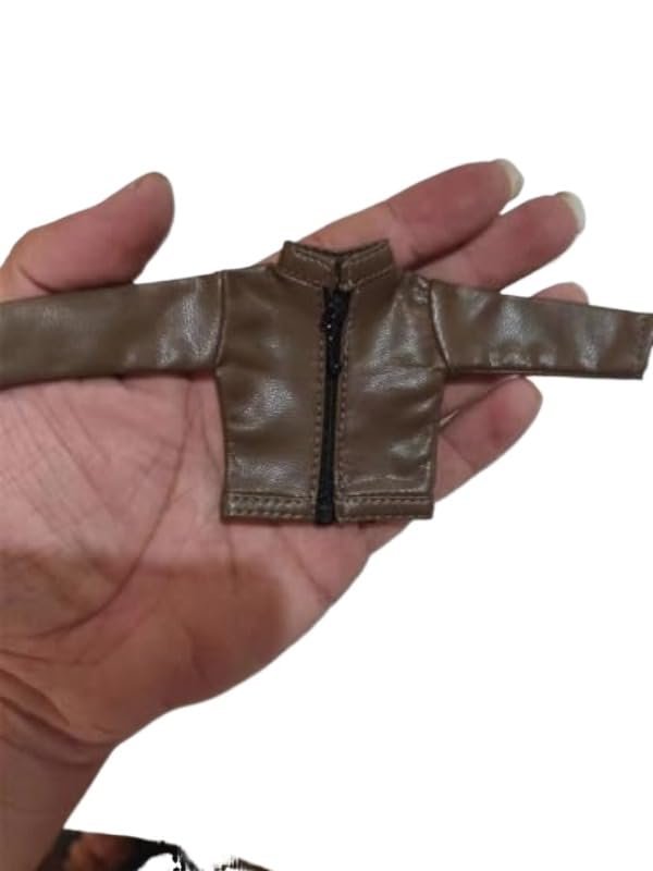 ximitoy 1/12 Scale Male Sodier Brown PU Leather Jacket Model for 6'' Figure