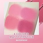 Boobeen Lipstick Crayon Lip Gloss Makeup Lasting Matte Velvet Multi-Color Lipstick Pencil, Crayon Lip Stick Set Gifts for Girls and Women, 4 Colors - Image 2