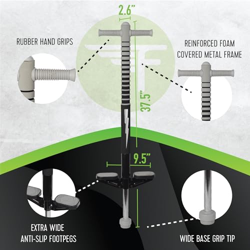Image of Flybar Maverick Pogo Stick for Kids Ages 5+, 40 to 80 Pounds, Perfect for Beginners, Easy Grip Handles, Anti-Slip Pegs, Outdoor Jumper Toys for Boys & Girls, Outside Toys for Kids