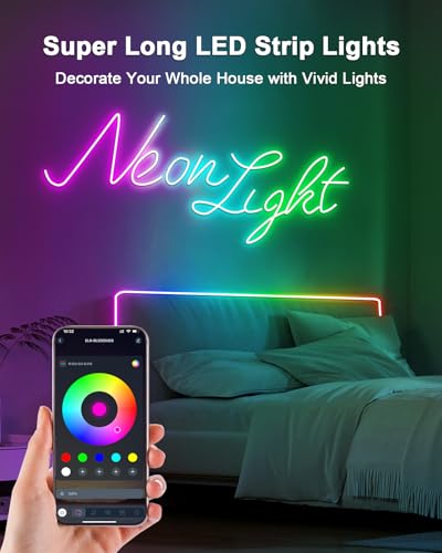 Tira de luces LED neón RGB 40FT impermeable flexible miniatura 3