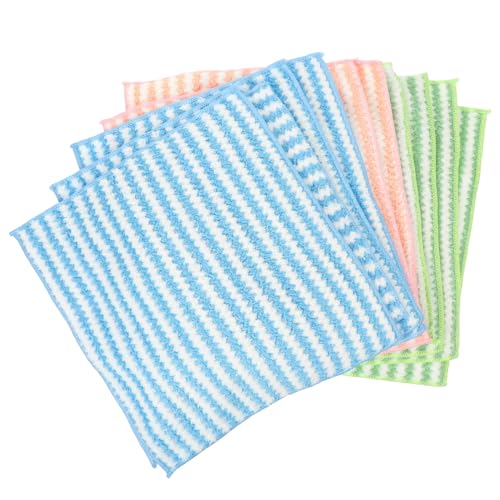 HEATSHAKING 10個 マイクロファイバー吸水洗碗布 厚手で耐久性に優れ キッチンや浴室用多目的清掃タオル 食器拭きや手拭きに