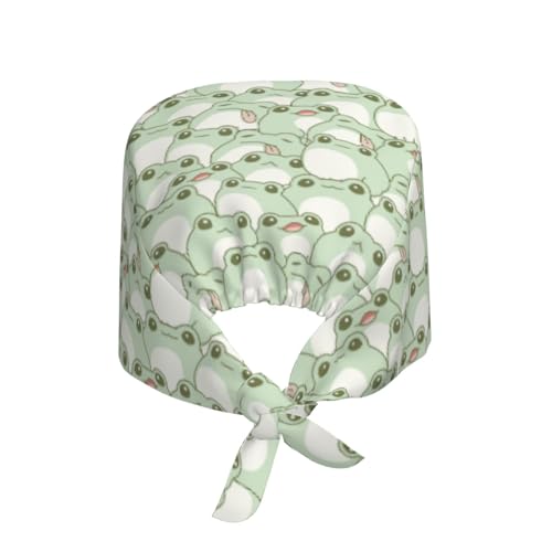 Image of Working Cap Scrub Cap with Sweatband Adjustable Unisex Women Tie Back Hat Nurse Surgical Caps