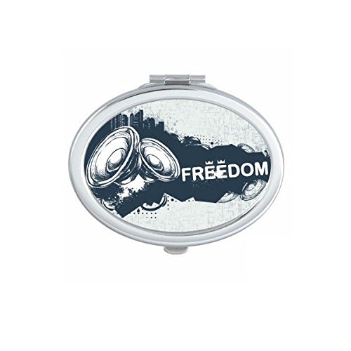 Miroir de poche compact graffiti style urbain petit miroir main maquillage ovale