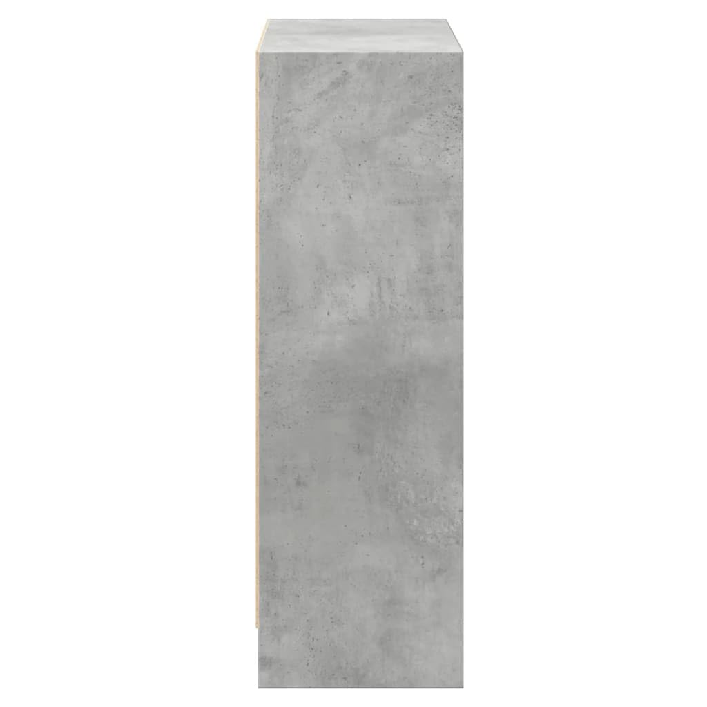 Libreria 2 Ripiani Grigio Cemento 60x24x76 cm Legno Multistrato | Scaffale autoportante compatto per soggiorno e studio, ideale per organizzare libri e oggetti decorativi.