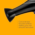 Conair Hair Dryer Style & Shine Natural Crystal Collection, 1875W Hairdryer, 3 Heat Settings, 2 Speeds, Blow Dryer with Concentrator Attachment, Ionic & Hematite-Infused Ceramic Technology, Black - Image 4
