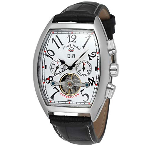 Preisvergleich Produktbild MEISHI mechanische Uhr-Männer Tourbillon automatische Armbanduhr-Leder-Band Auto-Kalender-Taktgeber