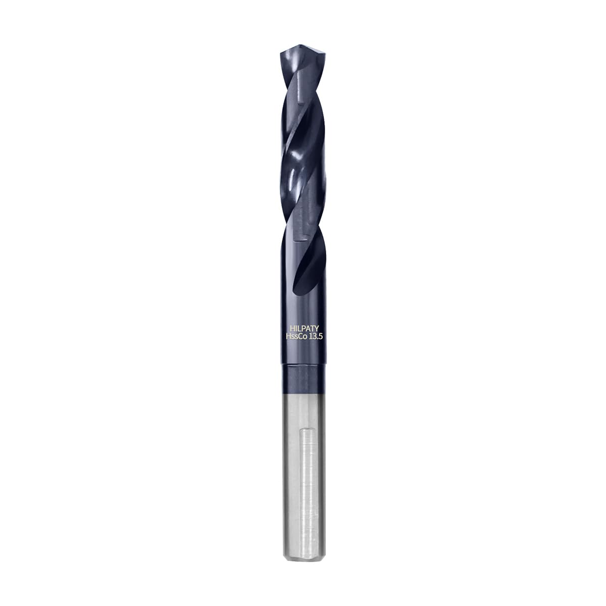 HILPATY Cobalt Drill Bit 13.5mm, M35 HSS AlTiN Coating Reduced Shank Drill Bit for Metal, Stainless Steel, Aluminium, Alloy, Wood, Plastic, Non-Ferrous Etc.