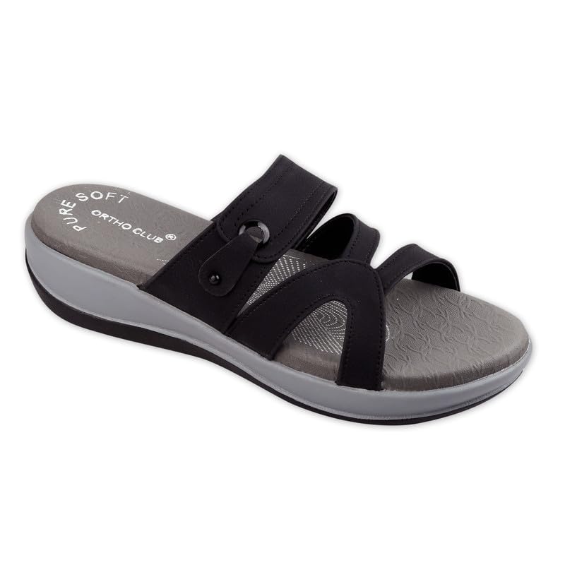 Image of ORTHO CLUB Women Orthopedic Comfort Slippers | Soft Cushioned Footbed | Anti-Slip Sole | Lightweight Daily Wear Sandals for Home & Outdoor Use
