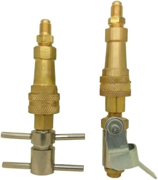 Rotary Connection Refrigerant Charging Valve Adapter self-Sealing A/C Dispensing Adapter Valve air Conditioning Repair Fluoride(Adjustable)