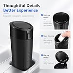 Car Trash Can with Lid, Leakproof, Mini, 2 Pack, Black - Image 3