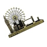 BESPORTBLE Figura Decorativa de Metal Big y Puente de Londres Color Bronce Escultura de Reloj Grande para Decoración de Hogares Oficinas y Hoteles Recuerdo Turístico Creativo y Resistente