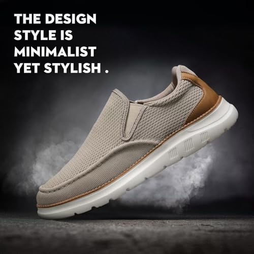 Image of Mens Boat Shoes Casual Loafers Slip On Walking Dress Sneakers Mesh Business Oxfords Work Lightweight Soft Sole