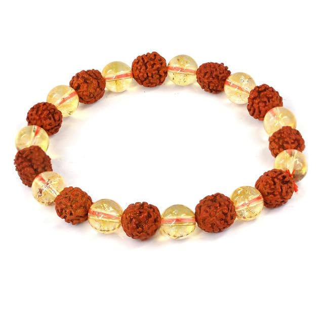 AAMRAPALI Natural Citrine Bracelet, Rudraksha Bracelet, Citrine Stone Bracelet, Semi Precious Crystal Gemstone Bracelets For Women And Men | Handcrafted Design, Ideal for Fashion ... (B0DH9DFR6R) Amazon Price History, Amazon Price Tracker