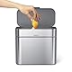 simplehuman CW1645 4 Liter, Kompost-Caddy, Komposteimer für Küche mit Deckel, gebürsteter Stahl, 5 Jahre Garantie