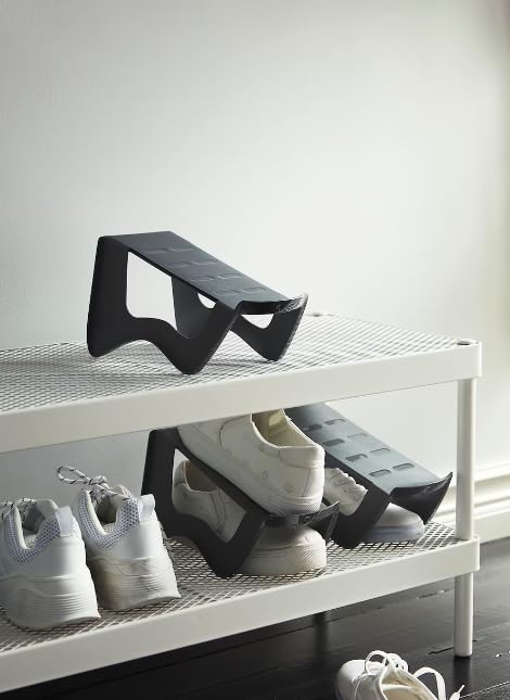 I-K-E-A MURVEL Shoe Organizer Rack Display Holder Stand Plastic Lightweight Gray, 4 Pack