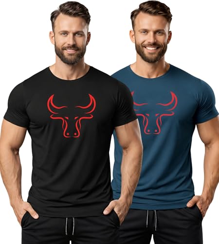 Image of 3Colours RGB Active Fit T-Shirt - Lightweight Polyester Sportswear-Bull