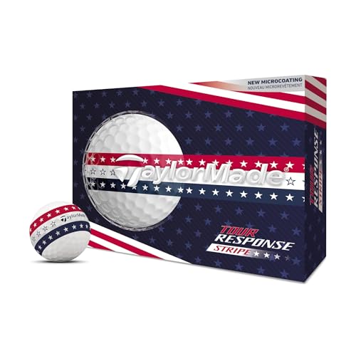 Image of TaylorMade Tour Response Golf Balls, Enhanced 360 ClearPath Alignment, Speed Wrapped Core for Distance and Feel, Pack of 12