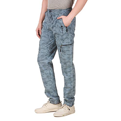 Image of MOUNTAIN COLOURS Men Cotton Printed Trackpant (MC 3374)