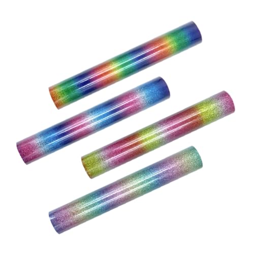 Housoutil 4pcs Engraving Heat Transfer Films White Vinyl for DIY T-Shirt Printing