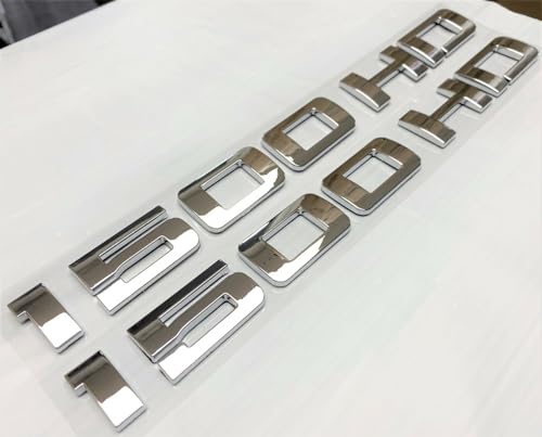 Image of MMUNNA 2pcs 1500HD 1500 HD Nameplates Emblems,3D Decal Badges Replacement for Gm Silverado Sierra (Chrome)