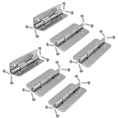 6-Pack 316 Stainless Steel Cooler Hinges & 24 Screws for Igloo 25-165QT Ice Chests & Ice Boxes #24005 (6PCS)