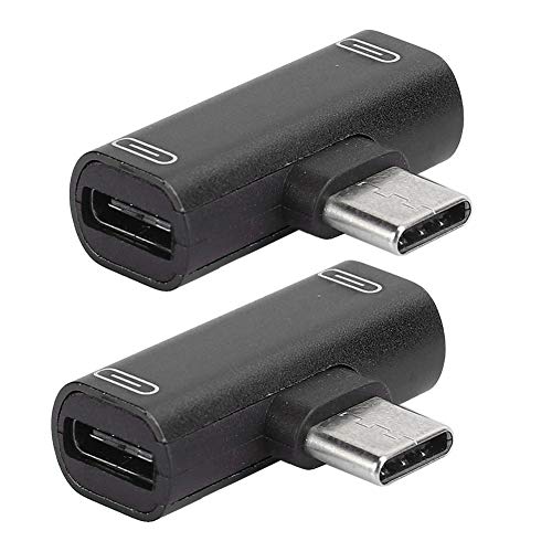2-delige adapter, snelladende Type-C audiolader, aluminium USB-C splitter, 2-in-1 converter, voor Letv 2G / 3G(black) - Afbeelding 6