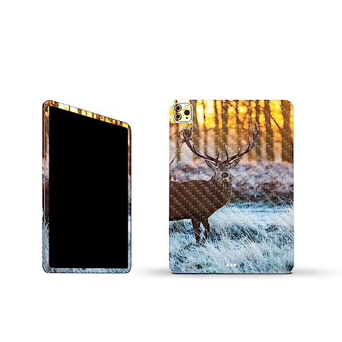 Image of MightySkins Carbon Fiber Skin Compatible with Apple iPad Pro 11 inch M2 4th Gen (2022) Full Wrap Kit - Buck | Protective, Durable Textured Carbon Fiber Finish | Easy to Apply | Made in The USA