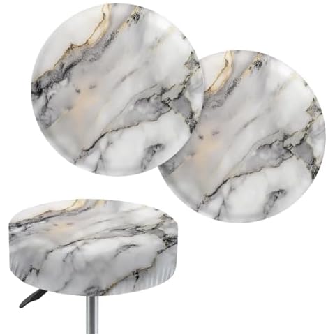 PCSJRKG Marble Print Stool Covers Cover