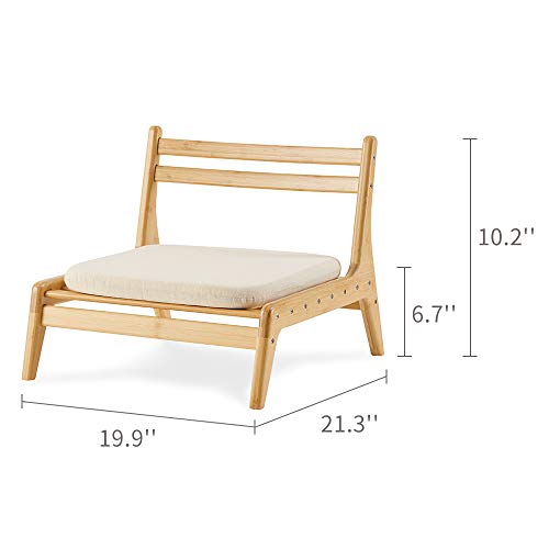 CENZEN Bamboo Floor Chair for Sitting on The Floor Unique Janpanese