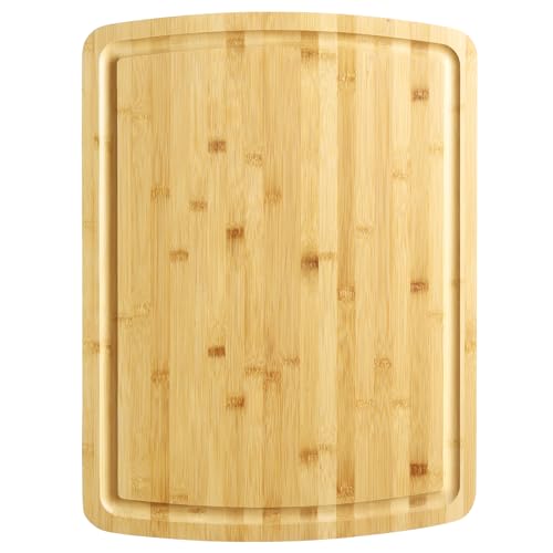 Tabla de cortar rectangular de bambú orgánico extra grande miniatura 2