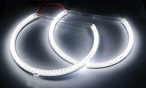 Ijdmtoy Complete Set 4-Ring 252-Smd Led Angel Eye Halo Rings Kit W/Relay Harness Compatible With 2008-2014 Dodge Challenger Headlight Retrofit, Xenon White #TOP2