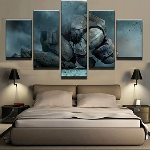 Decoración De Arte De Pared 5 Piezas Imprime En Lienzo Soldado Star Wars HD Cuadro Estilo...