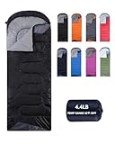 Sleeping Bags for Adults Cold Weather - 20 Degree Big&Tall Size Backpacking Lightweight Waterproof for Girls Boys Mens Teen Women for Camping Hiking Outdoor Travel Hunting with Compression Bags(Black)
