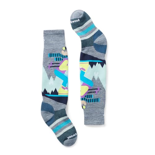Smartwool boys Full Cushion Mountain Moose Pattern Over the Calf Socks (Toddler/Little Kid/Big Kid)