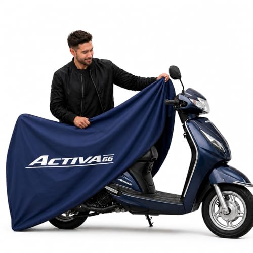 Image of Activa 6G Waterproof Heavy Duty Scooter Cover | Rain, Dust & UV Protection | Full Body Two Wheeler Cover | Windproof Outdoor Use | Premium Blue