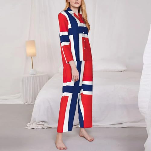 Pyjama imprimé drapeau norvégien EdWal pour vos soirées cocooning