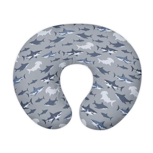 Image of Shark Nursing Pillow Cover for Infant, Lightweight Neutral Breastfeeding Pillow Slipcover, Easy to Clean Removable Pillow Cover for Infant Snug