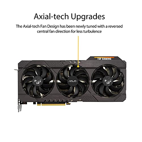 ASUS TUF Gaming NVIDIA GeForce RTX 3070 OC Edition Graphics Card- PCIe 4.0, 8GB GDDR6, HDMI 2.1 , DisplayPort 1.4a, Dual Ball Fan Bearings (Renewed) - Image 3