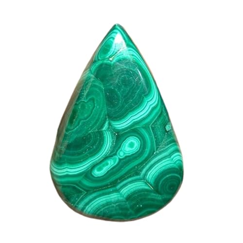 Malachite naturelle taillée en poire 33x26mm pour réparer ou sublimer un collier
