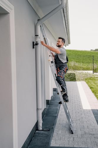 Escalera de aluminio DRABEST de 2 elementos con 2x7 peldaños duraderos 6