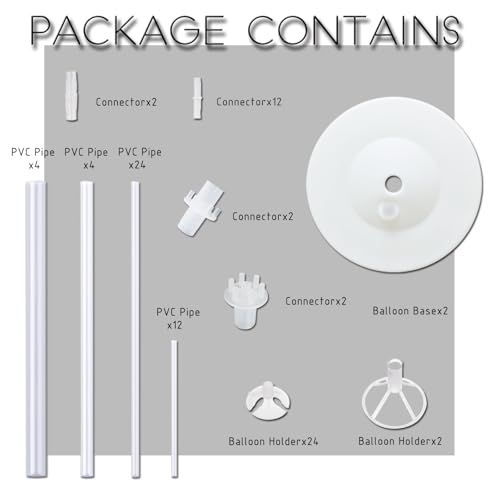 Image of Balloon Column Kit for Floor- Set of 2, Base&Pole,Balloon Stand Holder on Floor or Table Centerpieces Backdrop Decoration for Party Wedding Baby Shower Birthday Graduation (No balloons)