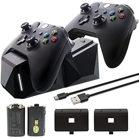 Nyko Power Kit Plus for Xbox One - Rechargeable Battery Kit with 2 Batteries, Micro-USB Charge Cable – Not compatible with Xbox S/X – Not compatible with Xbox controllers with a home button Cover