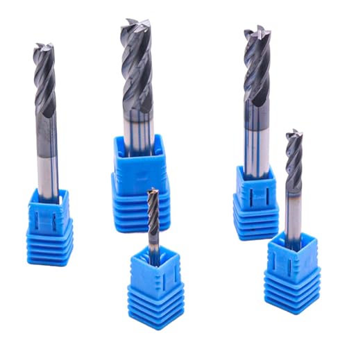 Image of BestParts High Performance 5Pcs Solid Carbide End Mills Set 1 /8 inch, 3 /16 inch, 1 /4 inch, 5 /16 inch, 3 /8 inch - AlTiN Coated, 4 Flute, 35 Degree Helix, End Mill Bit Set, CNC Router Bit