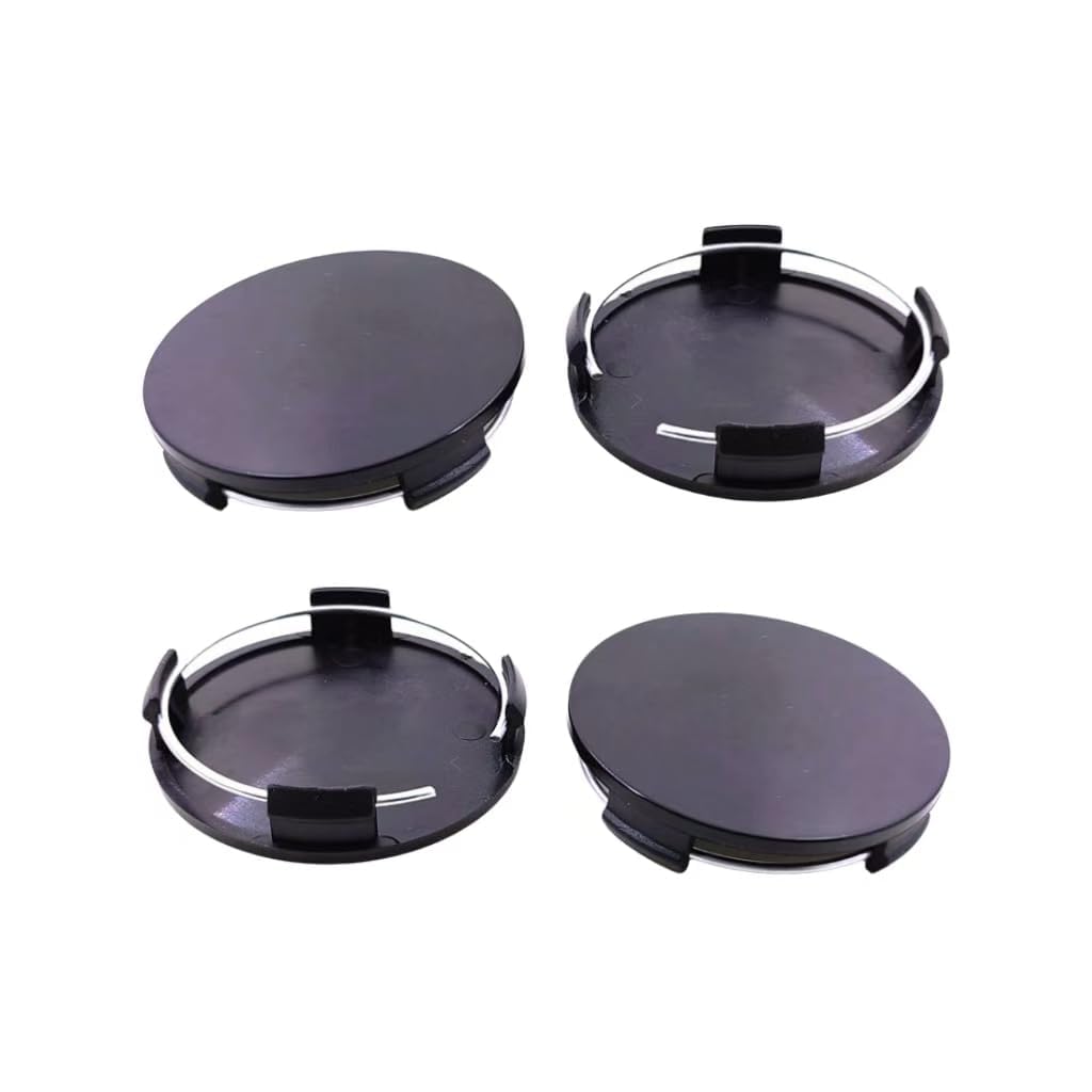 YDSTNiu 4 Pcs Car Wheel Centre Caps for Audi TT MK2 8J TTS Coupe 2-Türer 2008-2014, Rim Dustproof Cover Durable Hubcaps Vehicle Wheels Rim Trim Waterproof Protection,Black-OD:65mmID:64mm