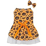 Stabbon ハロウィン ワンピース ペット 犬の服 猫の服 ワンピース コスプレ ハロウィン 仮装 犬用シャツ パーカー 小中型 大型 犬服Ｔシャツ ドッグウェア ベスト かわいい 春夏用 (イエロー,M)
