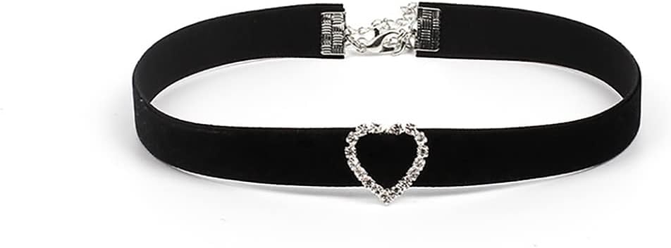 Ensemble De 6 Colliers Ras Du Cou Gothiques En Velours Noir Pour Femmes