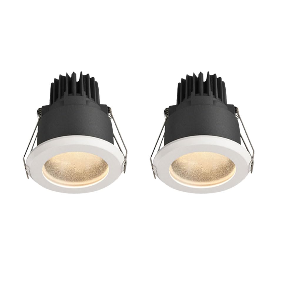 7W/12W/15W LED Faretto da soffitto in Alluminio da Incasso, faretto antiruggine per Doccia IP65 Impermeabile per Ambienti umidi, Interni ed Esterni, 6000K(12w-6000K)